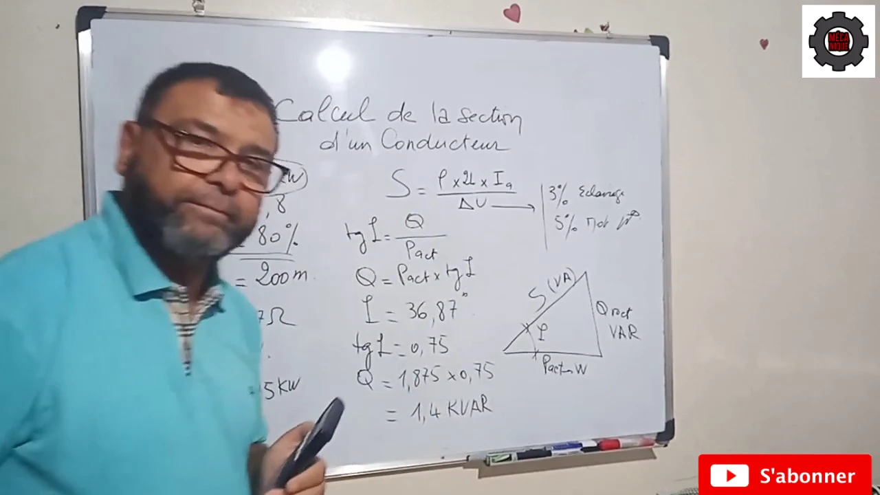 Video N°47 calcul section d'un cable