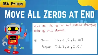 Move All Zeros to the End Explained Visually Python Dry Run LeetCode Interview QA