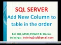 Add new column to existing table in SQL New column to table in sql SQL Alter Command