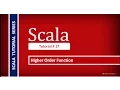 What is Higher order Function in Scala Scala Tutorial - 17