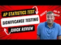 AP Stats Test Quick Review Significance Testing