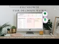 Eisenhower Decision Matrix Excel template google sheets Task Priority tracker Time Management