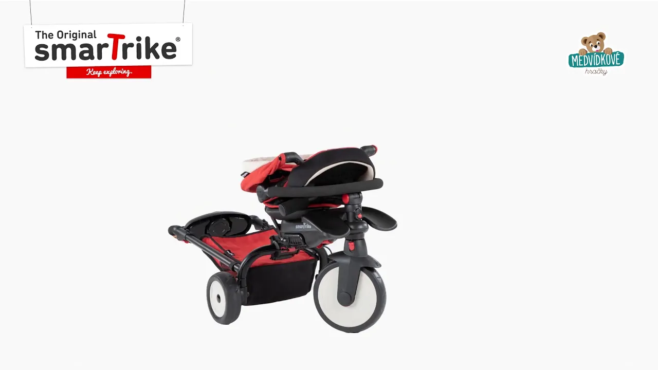 Tříkolky od 10 měsíců - Tříkolka skládací smarTfold 7v1 Stroller Melange smarTrike 500 - 4