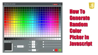How To Generate Random Color In Javascript Javascript Tutorial Javascript Js Color Picker