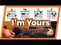 I m Yours Guitar Tutorial Jason Mraz Easy Chords Guitar Lesson