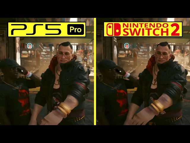 Cyberpunk 2077 Switch 2 vs PS5 &amp; PS5 Pro Early Graphics Comparison