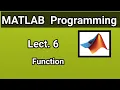 MATLAB in Hindi MATLAB Lectures MATLAB Tutorial in hindi User define function in MATLAB
