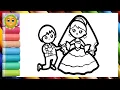 Wedding Bride and Groom Coloring Page Coloring Book