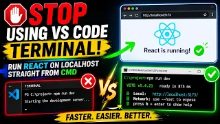 Stop Using VS Code Terminal Run React on Localhost Straight from CMD