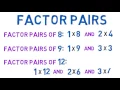 Lesson 07 Factor Pairs