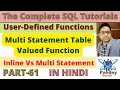 61 Multi Statement Table Valued Function - Inline Vs Multi Statement Table Valued Function in SQL