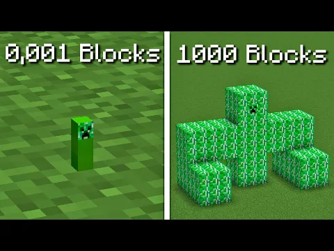 spawn creeper of 0001 blocks vs 100 blocks
