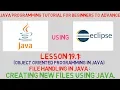 Java Tutorial Lesson 19 1 File Handling in Java Creating New Files using Java