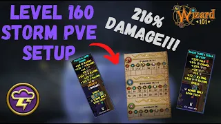 Wizard101 Level 160 Storm PvE Setup 216 Damage No Raid Gear