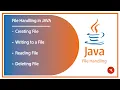 JAVA File Handling Creating File Writing to File Reading File Deleting File with Source Code