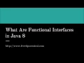 What is Functional interface in Java 8