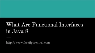 What is Functional interface in Java 8