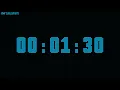 1 Minute and 30 Second Countdown Timer - Blue LED with Alarm and Time Markers Chapters 90 Seconds