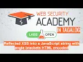 Reflected XSS into a JavaScript string with angle brackets HTML encoded Portswigger Academy