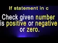 Check given number is positive or negative or zero