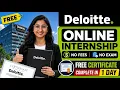 Deloitte Free Internship 2026 Free Certificate for Students Freshers Apply Now