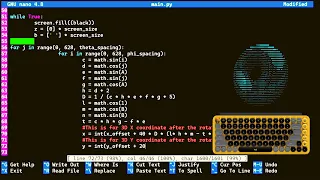 ASMR programming - Coding 3D Spinning Donut in Python