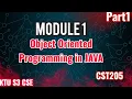 MODULE 1 OOPJ JAVA Object Oriented Programming Using JAVA KTU S3 CSE CST205 Part 1