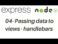 04 Passing data to views Handlebars - Learn Express JS
