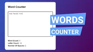 WordPlay Building a JavaScript Words Letters and Spaces Counter