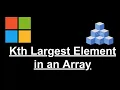 Heaps Kth Largest Element in an Array LeetCode