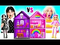 Download Lagu We Build Amazing Doll House | Wednesday vs Enid Challenge by BaRaDa Challenge