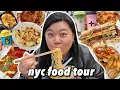 What to Eat in NEW YORK CITY NYC Food Tour Part 1 pizza bagels boba ayce omakase more