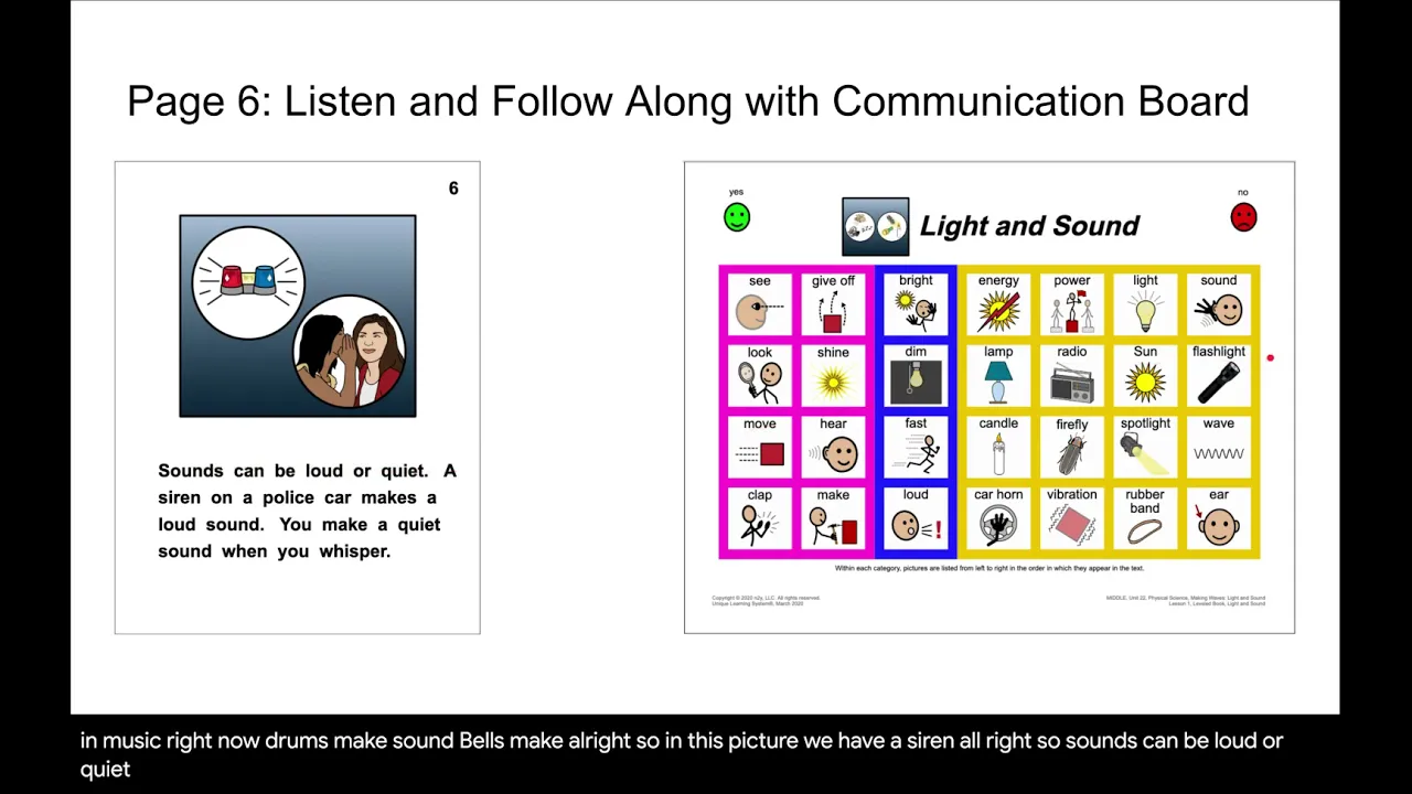 Light and Sound Lesson 1: Using the Unique Learning System with Ms. Duda