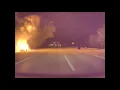 Dashcam captures moment semi-truck rolled over causing fire on I-94 in Lake County IL