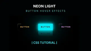 How to make Neon Button Hover Effects HTML CSS JS Tutorial