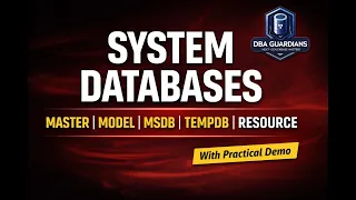 System Database Explained With Demo Master Model Msdb Tempdb and Resources DB