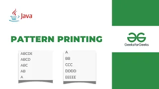Mastering Pattern Printing in Java Step-by-Step Logic Code Explanation GeeksForGeeks Problem