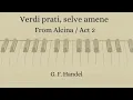 Verdi prati, selve amene from Alcina by G. F. Handel (Accompaniment)