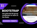 Bootstrap 5 - Use grid and list group component to work on the footer