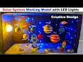 solar system working model with LED Lights - box type