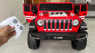 RC Jeep Wrangler Rubicon Unboxing & Testing | 2.4Ghz Remote Control Ride on Jeep | Shamshad Maker🔥🔥