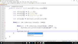 Jagged array in java hindi 8