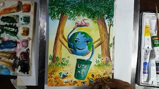 save earth save environment drawing 5th june painting