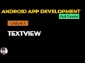Android UI design TextView Android App Development Full Course 2023
