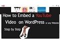 How to embed youtube on a website - WordPress without a plugin