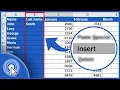 How to Insert Column in Excel