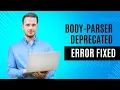 Body-parser deprecated undefined extended provide extended option