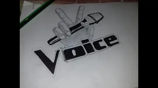 كيف ترسم شعار  برنامج ذا فويس  أحلى صوت           دندنها