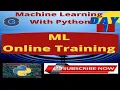 Online Certified Winter Training in Machine Learning Using Python Class-1