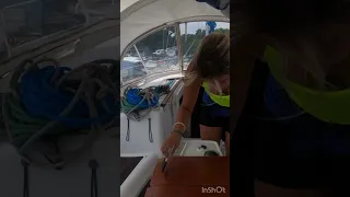 Behind the Scenes: Boatworks on a Sailboat! Reality of #liveaboard #shorts #boatlife #sailboatrefit